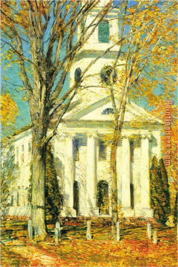 childe hassam Church at Old Lyme Connecticut